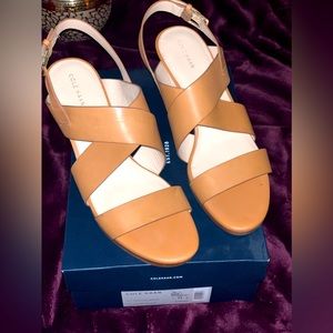 Cole Haan New in Box Wedge Tan Sandals